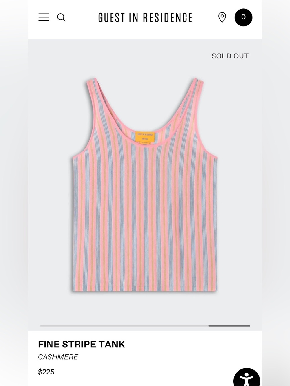 Guest in Residence FINE STRIPE TANK